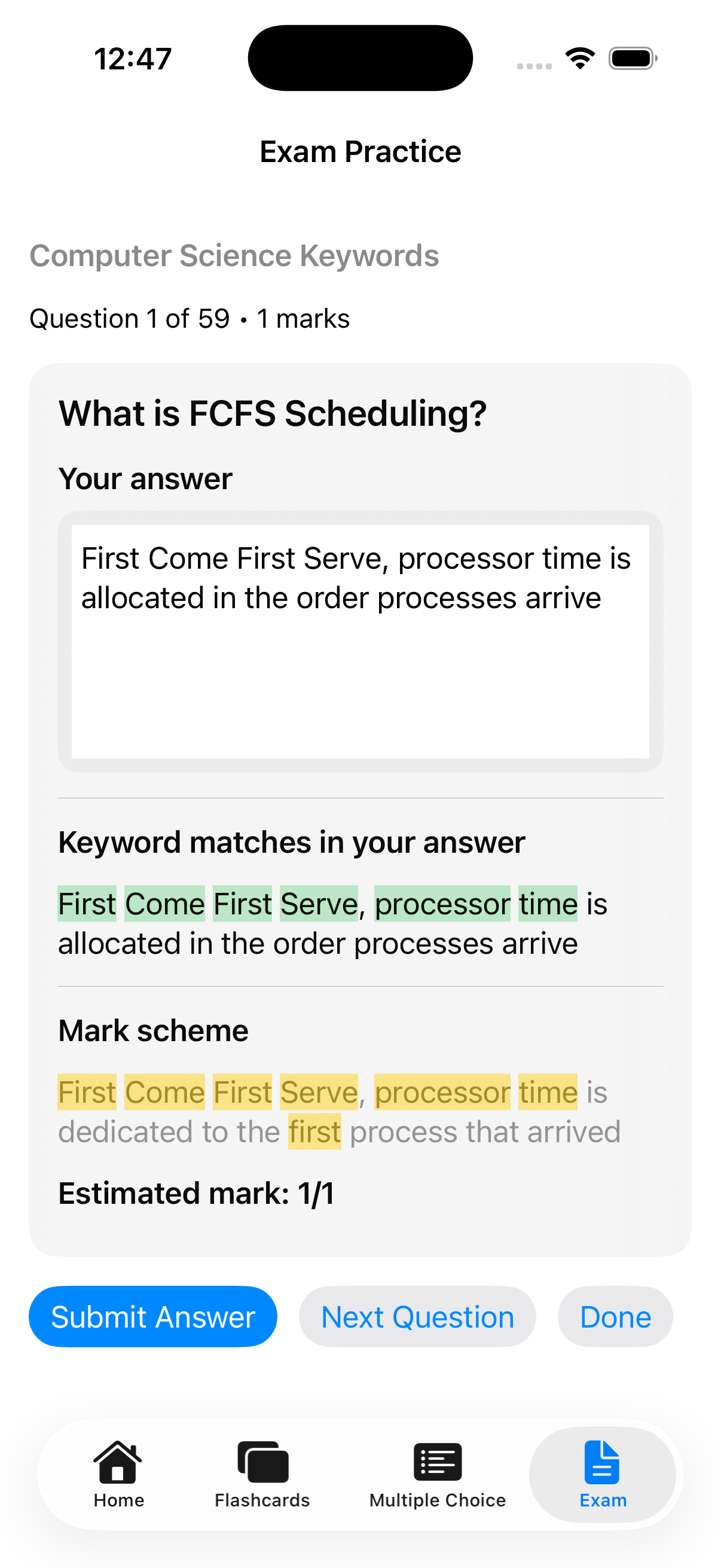 ReviseIt exam practice