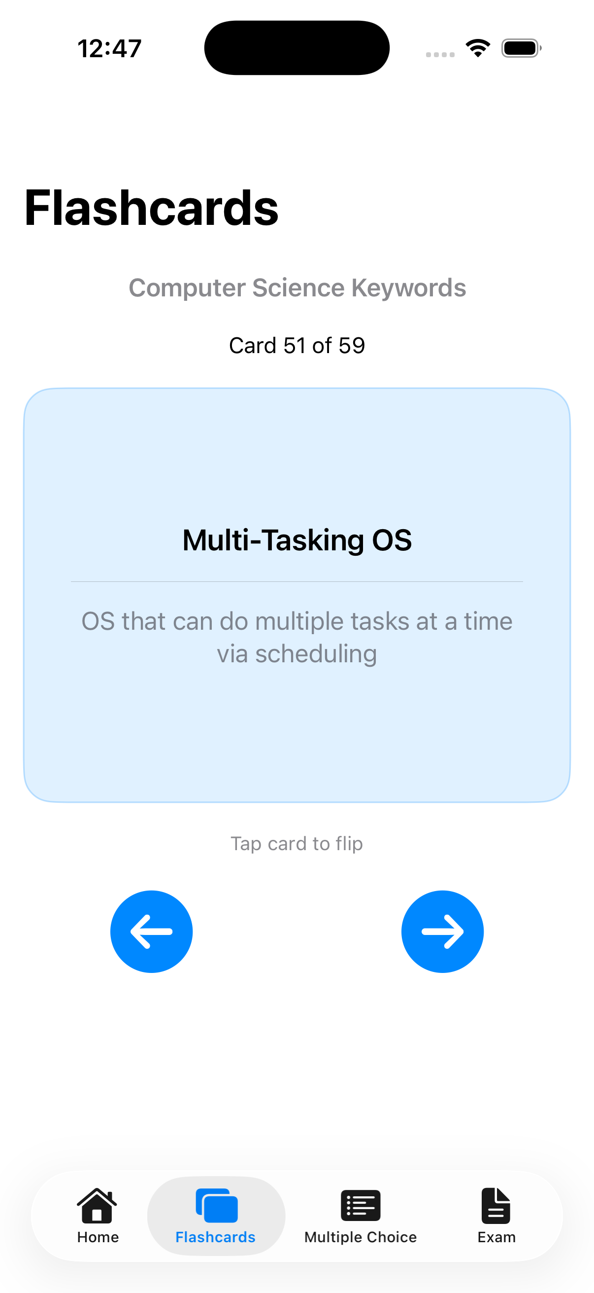ReviseIt flashcards